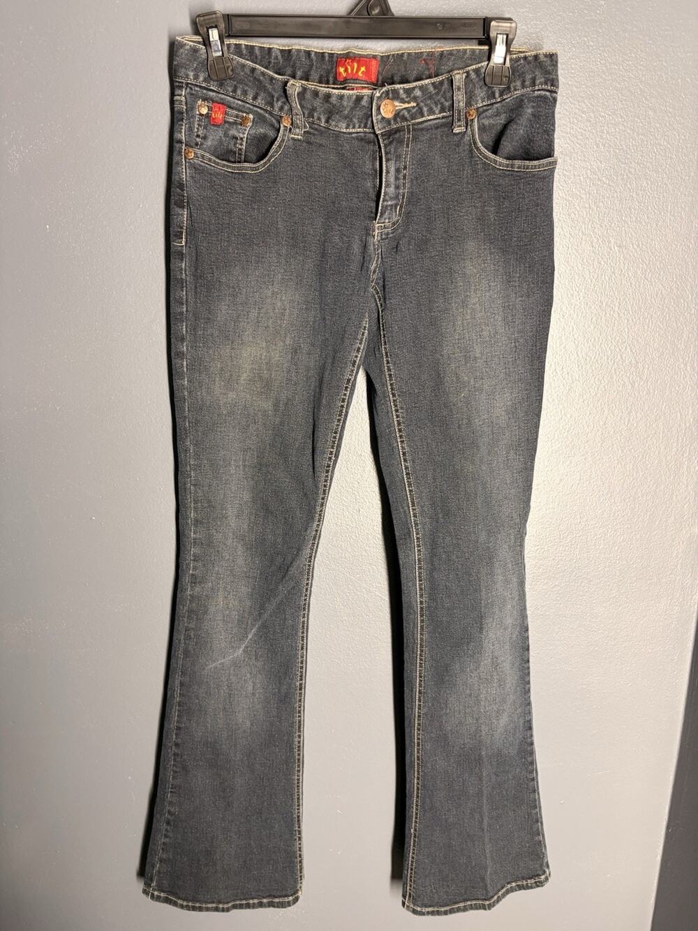 Tilt Old Skool Blue Denim Stretch Mid Rise Boot Cut Pants Jeans 5 Long